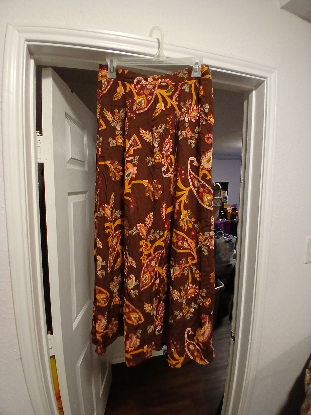 Diane Von Furstenberg Brown Floral Paisley Maxi Skirt